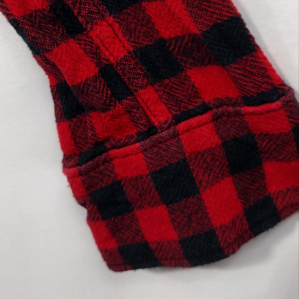 Denim & Supply Ralph Lauren Plaid Tomboy Fit Button Shirt Womens S Red Black 90s - Picture 4 of 8